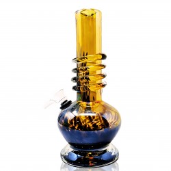 9" Apple Base with Wrap Neck Soft Glass Water Pipe - Glass On Rubber [E587021]